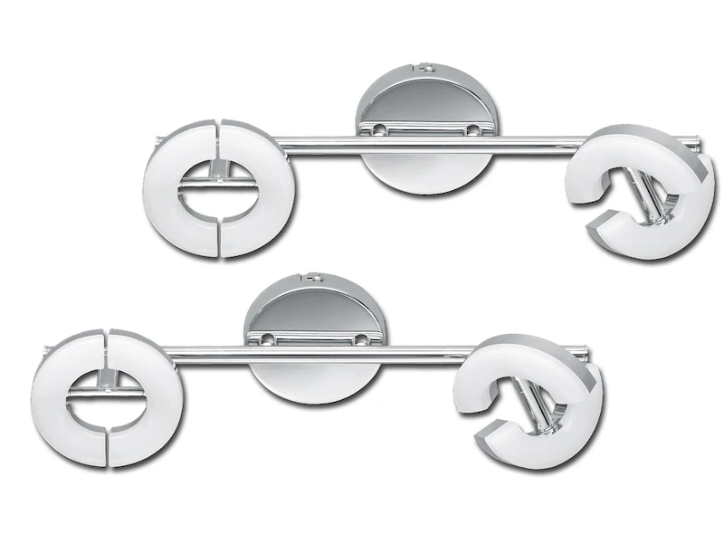 Fischer & Honsel 2-fl. LED Deckenstrahler Im 2er Set Chrom, Länge 34 Cm, Spots Schwenkbar