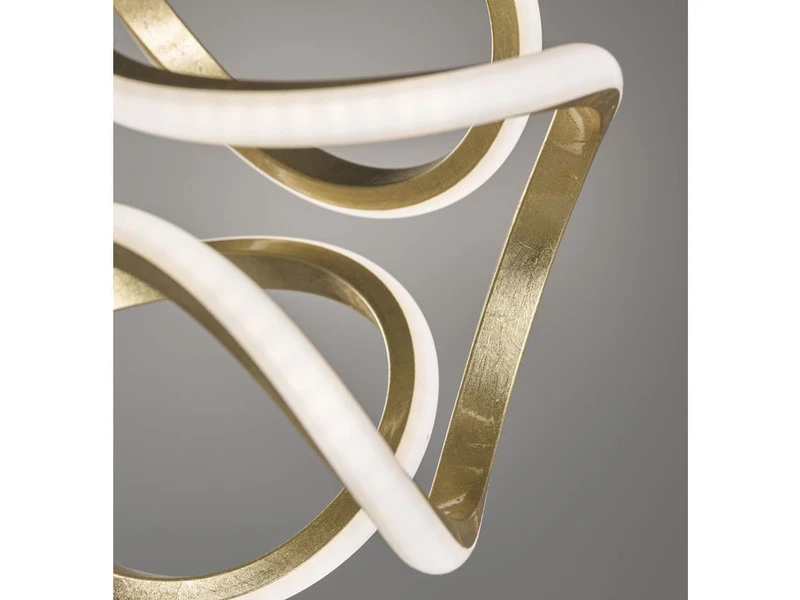 Fischer & Honsel Außergewöhnliche LED Pendelleuchte GESA 3-flammig Dimmbar Schwarz Gold – Bild 3