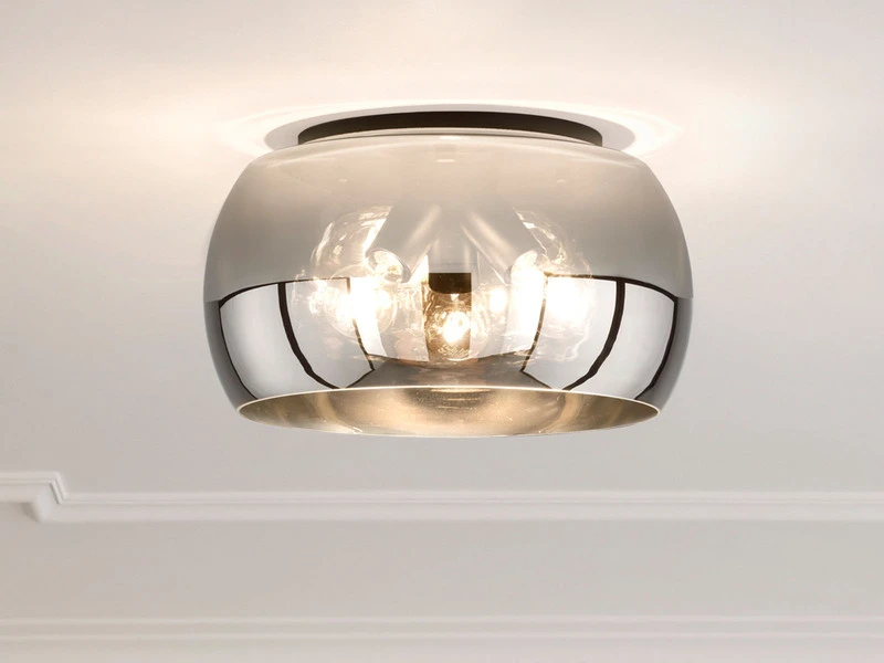 Fischer & Honsel Deckenleuchte DIMA Rund Aus Rauchglas Industrial Ø 40cm – Bild 5