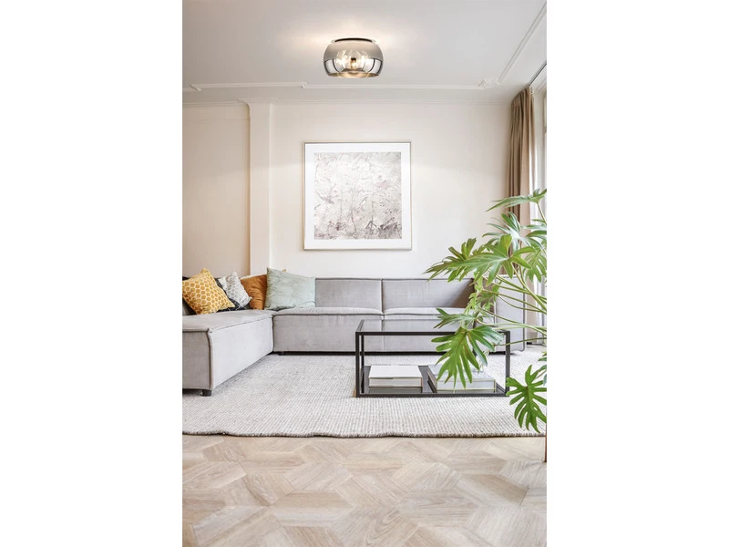 Fischer & Honsel Deckenleuchte DIMA Rund Aus Rauchglas Industrial Ø 40cm – Bild 7