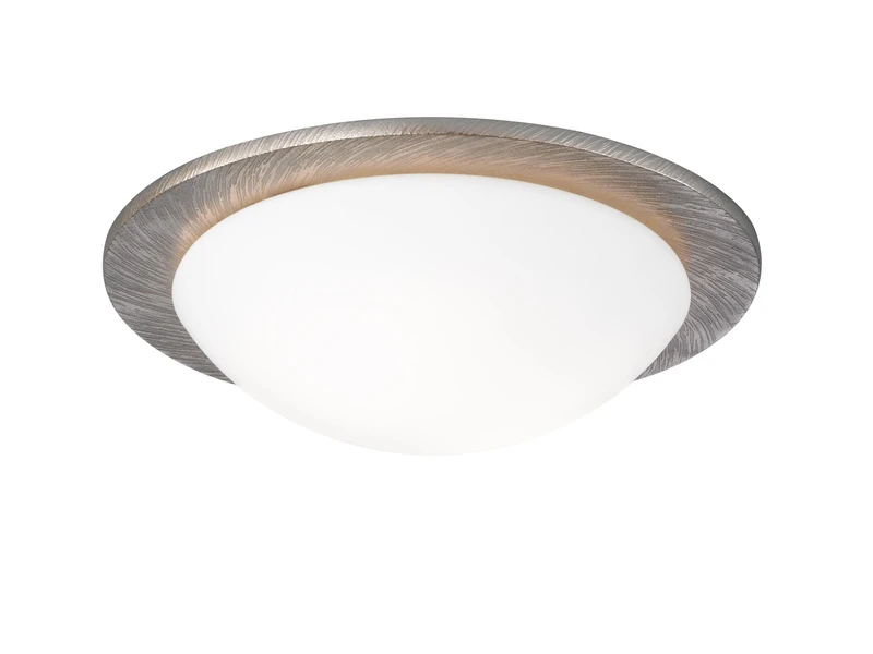 Fischer & Honsel Deckenleuchte NANTES Mit Glas Lampenschirm & Metall Silber Antik, Ă 38cm â Bild 2