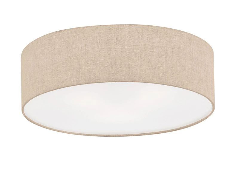 Fischer & Honsel Deckenleuchte THOR Rund Mit Lampenschirm Leinen Beige Ø 40cm – Bild 2