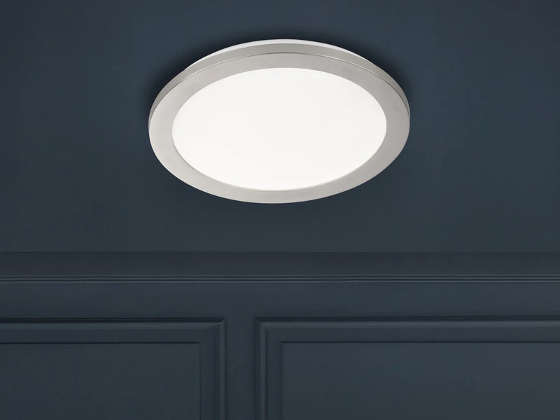 Fischer & Honsel Dimmbare LED Deckenleuchte GOTLAND Ă 30cm, IP44, Nickel Matt â Bild 4