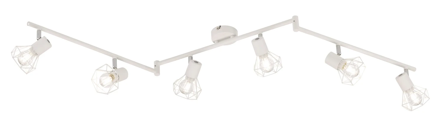 Deckenbogen Ran In Weiß / Chromfarben - (L)145 X (B)8 X (H)21 Cm