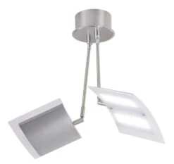 Deckenleuchte Tours In Nickelfarben Matt/chrom - (L)50 X (B)23 X (H)45 Cm