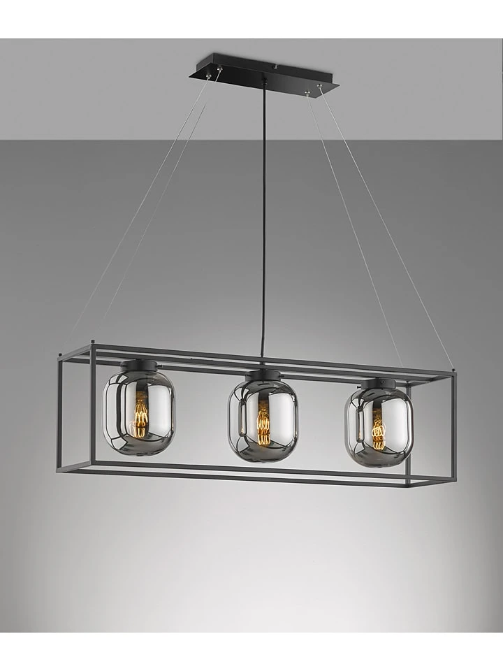 Hängeleuchte In Schwarz - (L)90 X (B)20 Cm – Bild 2