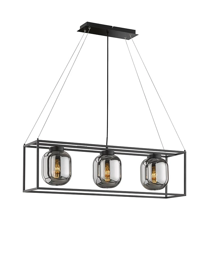 Hängeleuchte In Schwarz - (L)90 X (B)20 Cm