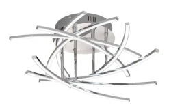 LED-Deckenleuchte Cross TW In Chromfarben / Weiß - (H)23 X (D)55 Cm