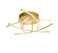 LED-Deckenleuchte Cross TW In Messingfarben / Weiß - (H)16 X (D)50 Cm