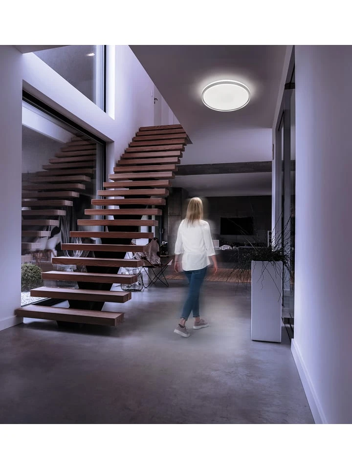 LED-Deckenleuchte "Jaso" In Silber/ Weiß - Ø 49 Cm – Bild 4