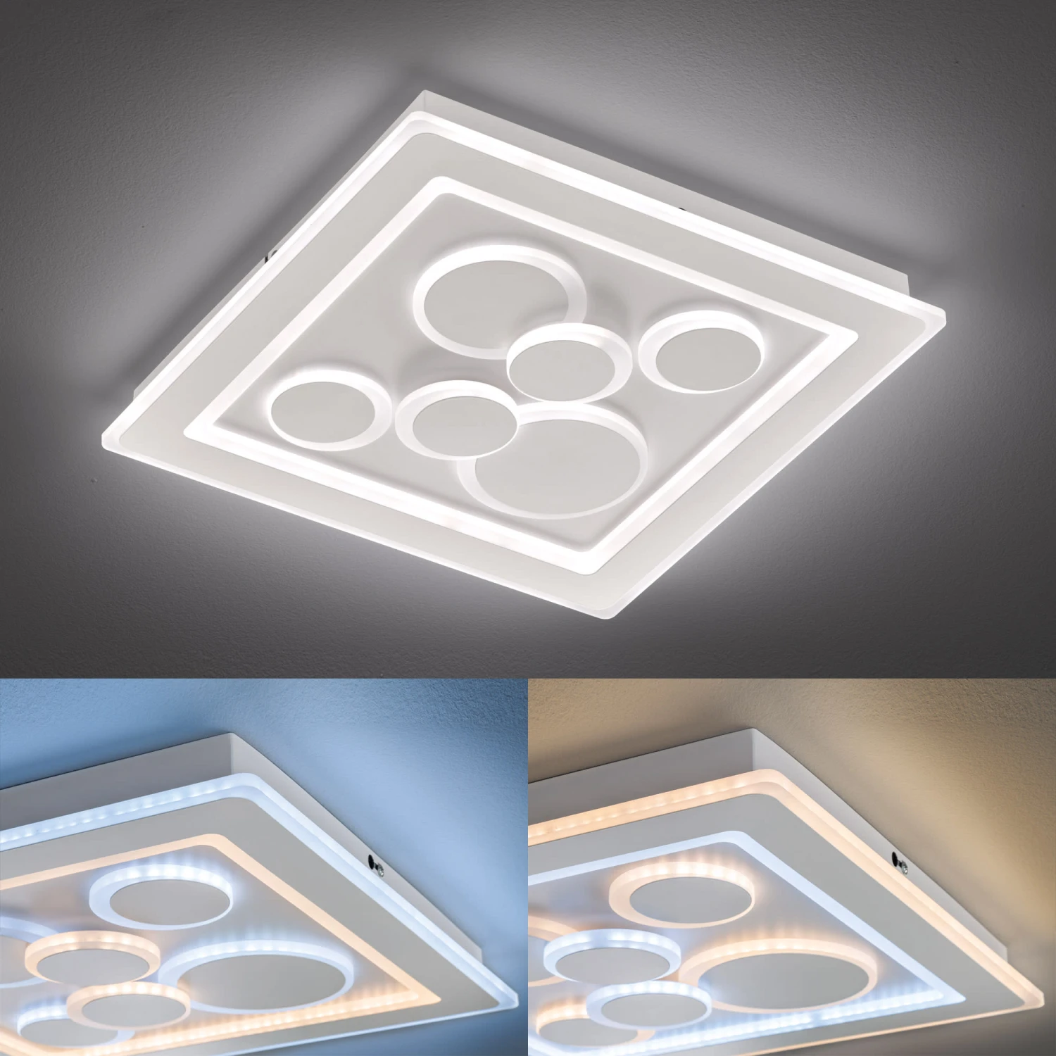 LED-Deckenleuchte Ratio In Weiß - (L)50,1 X (B)50,1 X (H)5,3 Cm – Bild 5