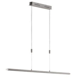 LED-Pendelleuchte Beat TW In Aluminium-/ Nickel (L)140 X (B)8 X (H)100-160cm