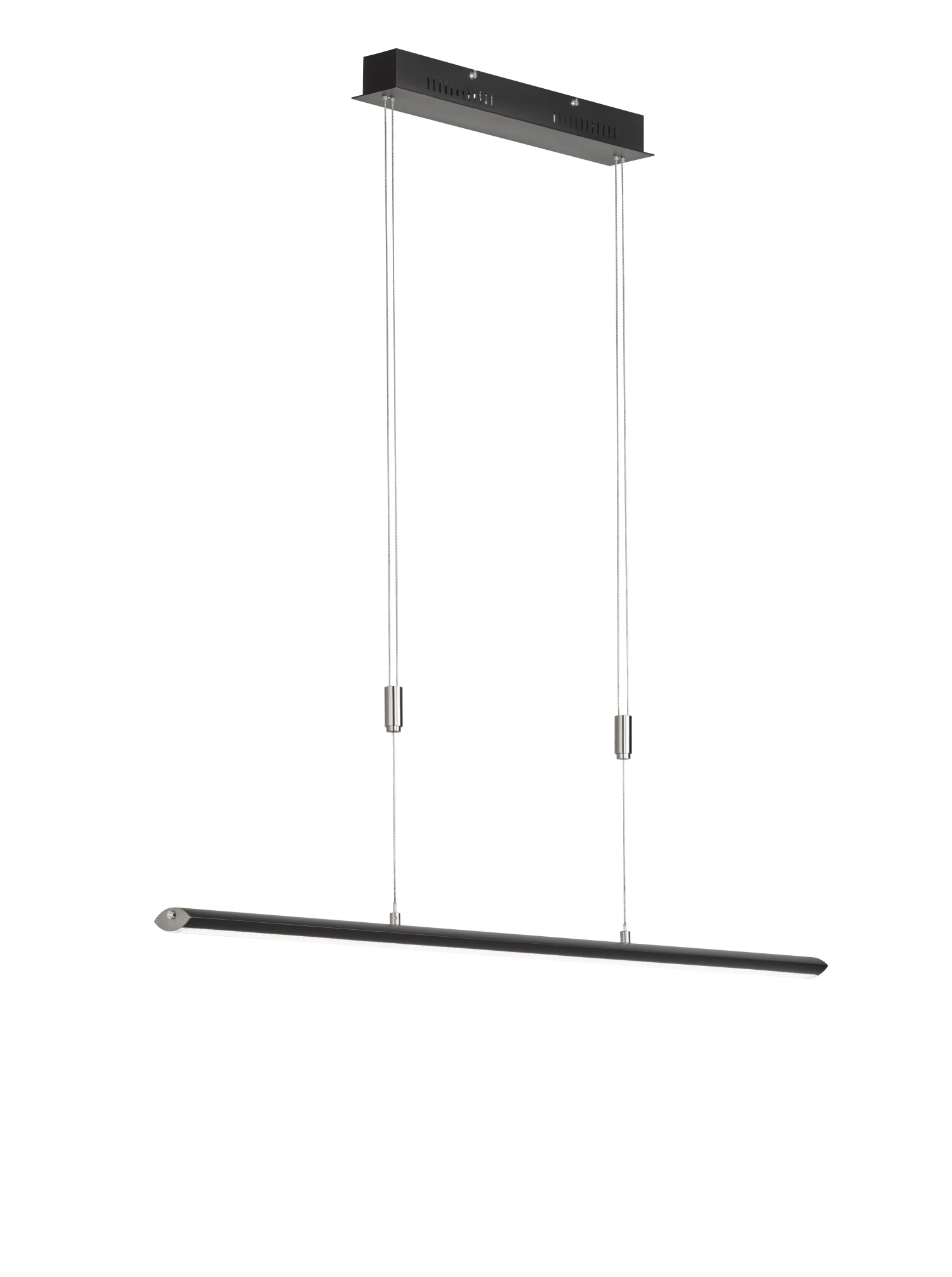 LED-Pendelleuchte Beat TW In Sandschwarz/nickel - (L)113 X (B)8 X (H)100-160cm