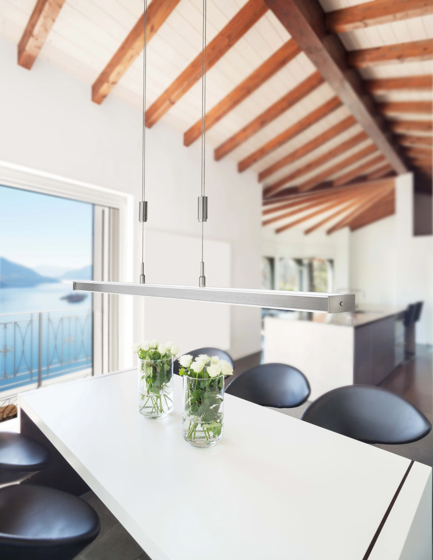 LED-Pendelleuchte Vitan TW In Nickelfarben - (L)150 X (B)7 X (H)90 - 150 Cm – Bild 2