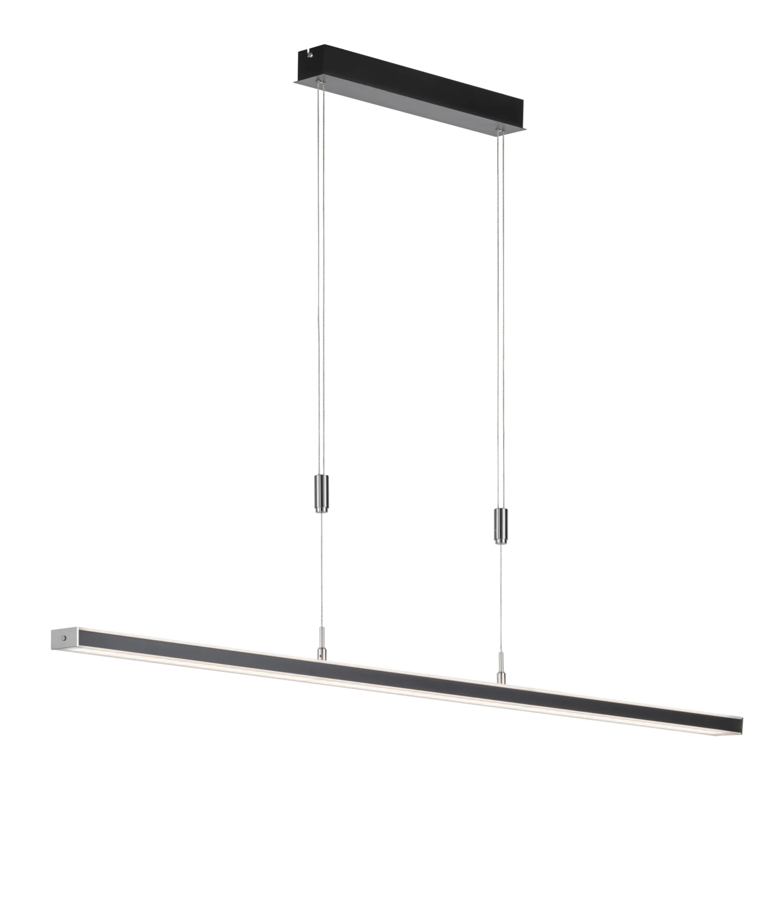 LED-Pendelleuchte Vitan TW In Sandschwarz/nickel -(L)150 X (B)7 X (H)90-150cm