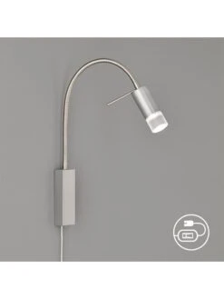 LED-Wandleuchte "Flex" In Silber - (H)40 Cm