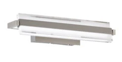 LED-Wandleuchte Paros In Nickelfarben - (L)12 X (B)35 X (H)8 Cm