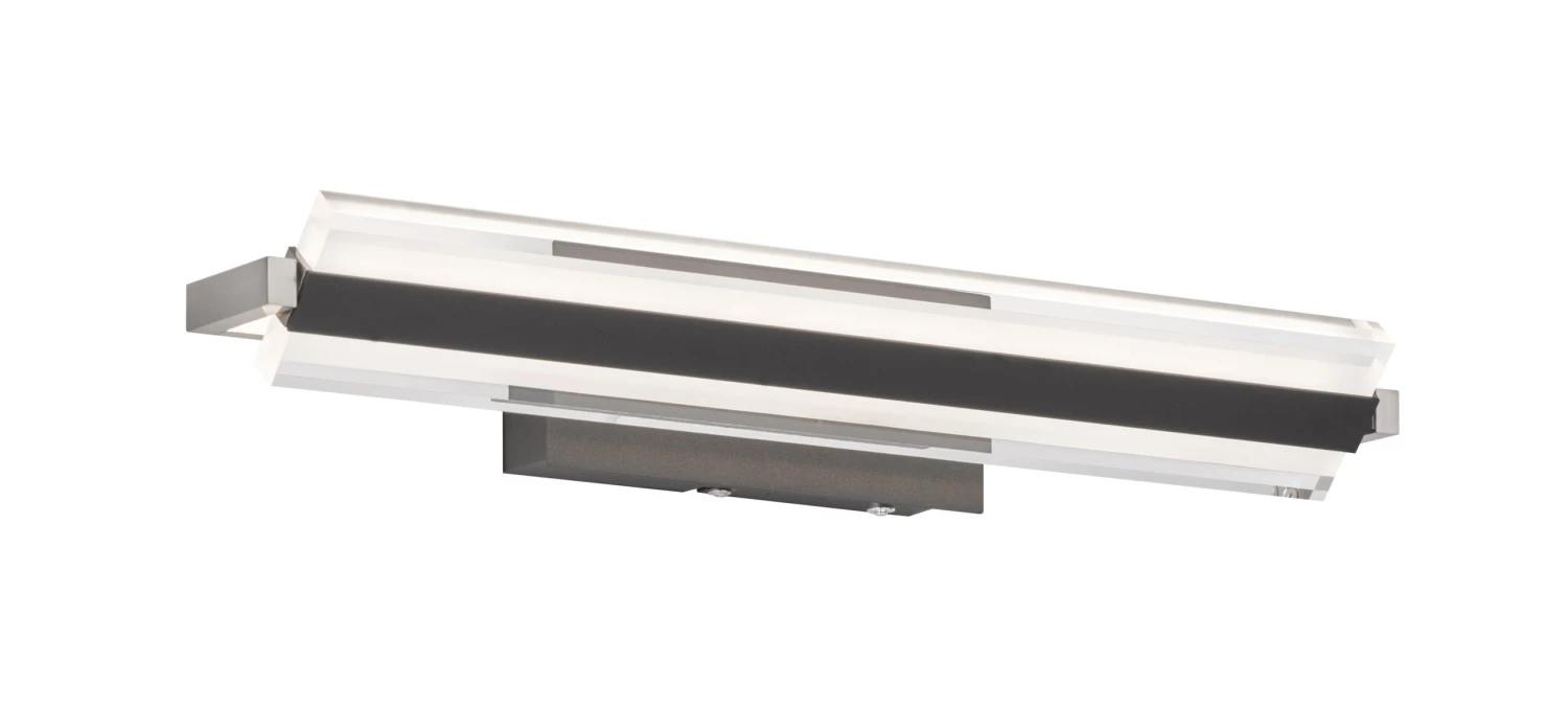 LED-Wandleuchte Paros TW In Sandschwarz / Nickelfarben - (L)12 X (B)46 X (H)8 Cm