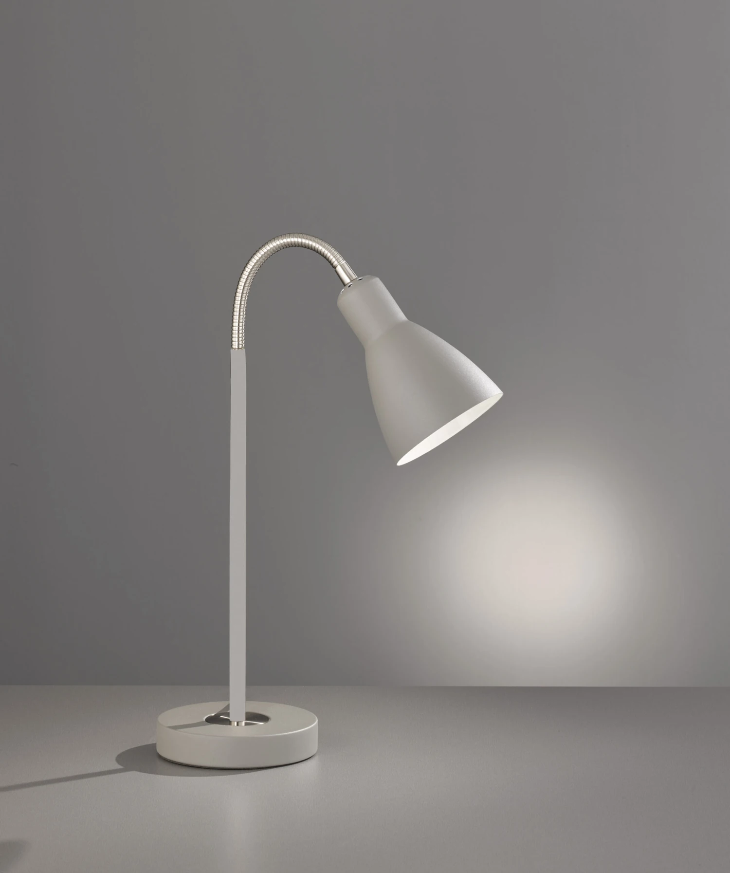 Tischleuchte Lolland In Sandgrau / Nickelfarben Matt - (H)43 X (D)15 Cm – Bild 3