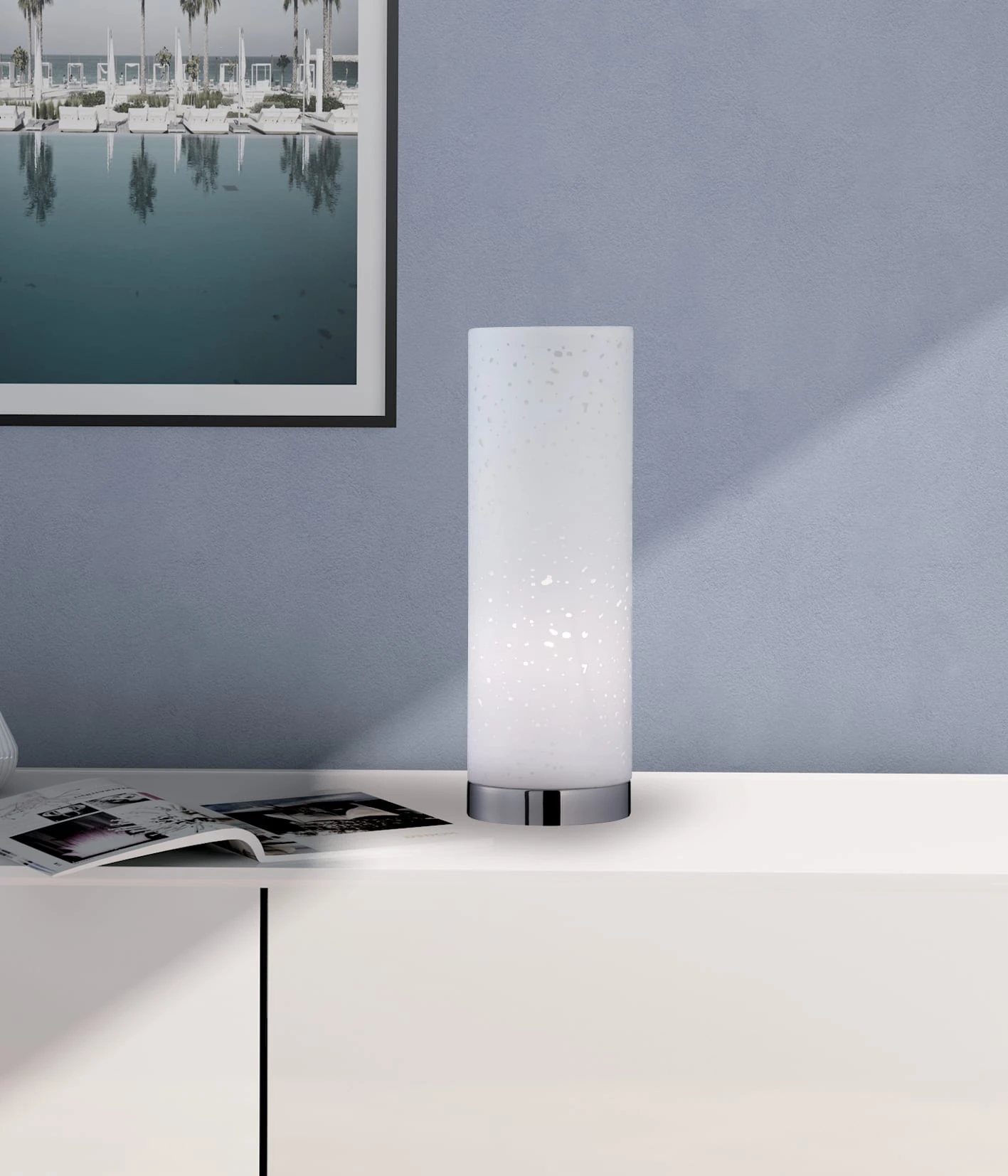 Tischleuchte Thor In Chromfarben / Weiß - (H)35 X (D)12 Cm – Bild 3