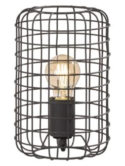 Tischleuchte "Titus" In Schwarz - (H)25 X Ø 16 Cm