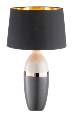 Tischleuchte Tone In Schwarz / Grau - (H)45 X (D)27 Cm