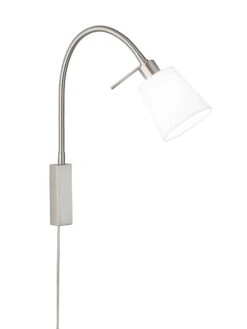 Wandleuchte "Wolke" In Weiß/ Nickel