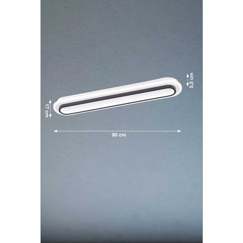 Fischer & Honsel Blithe Deckenleuchte LED Schwarz, Weiß, 1-flammig – Bild 3