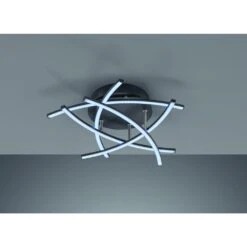 Fischer & Honsel Cross TW Deckenleuchte LED Schwarz, 5-flammig, Fernbedienung