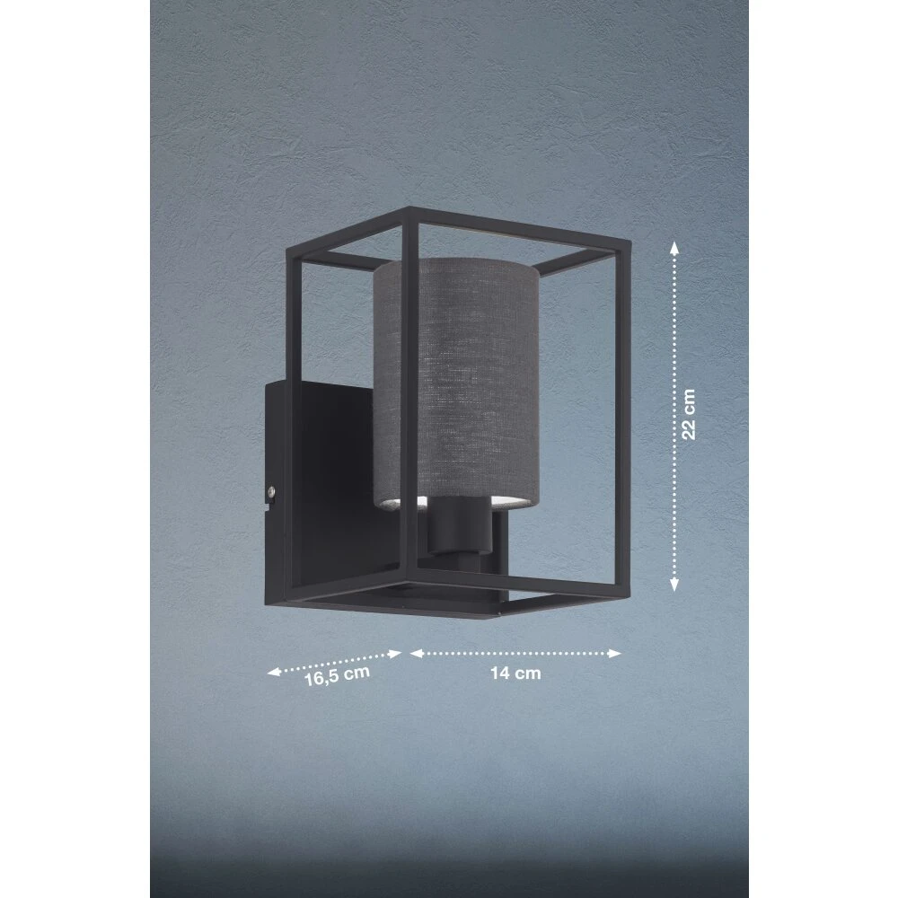 Fischer & Honsel Gilli Wandleuchte Schwarz, 1-flammig – Bild 3