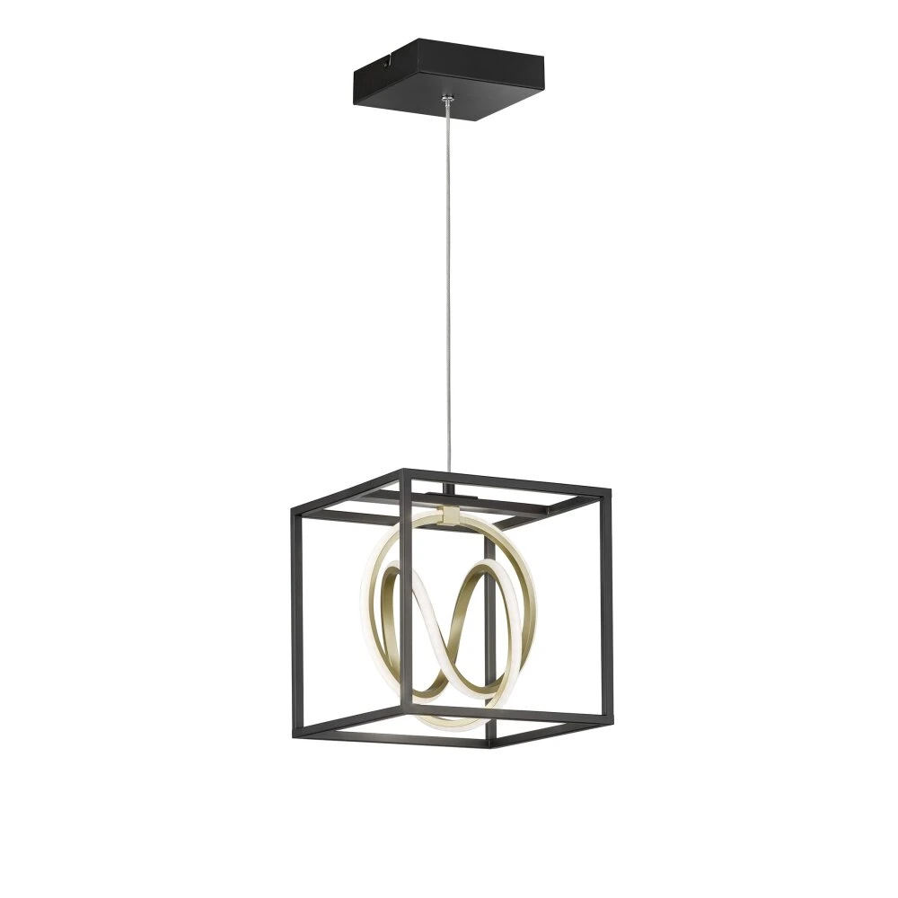 Fischer & Honsel Gisi Pendelleuchte LED Schwarz, 1-flammig, Fernbedienung – Bild 2