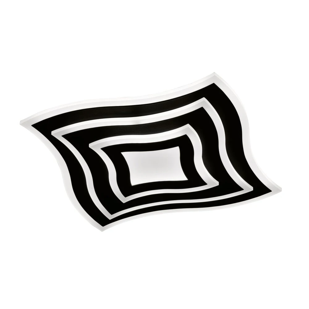 Fischer & Honsel Gorden Deckenleuchte LED Schwarz, 1-flammig, Fernbedienung – Bild 2