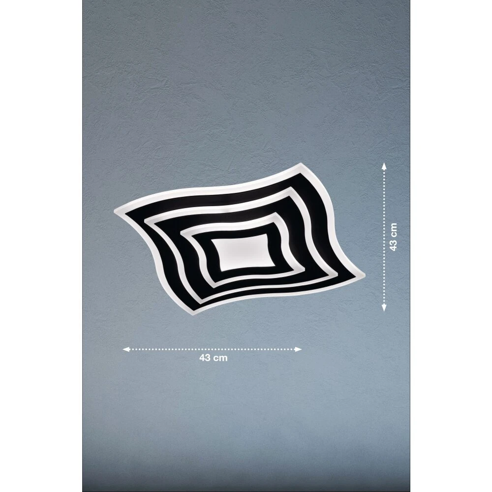 Fischer & Honsel Gorden Deckenleuchte LED Schwarz, 1-flammig, Fernbedienung – Bild 3