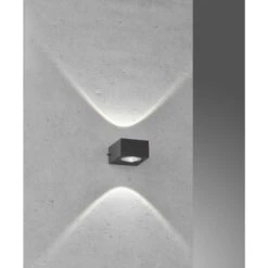 Fischer & Honsel Helsinki AuĂenwandleuchte LED Schwarz, 2-flammig