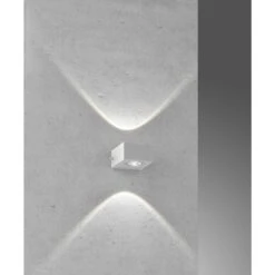 Fischer & Honsel Helsinki AuĂenwandleuchte LED Silber, 2-flammig