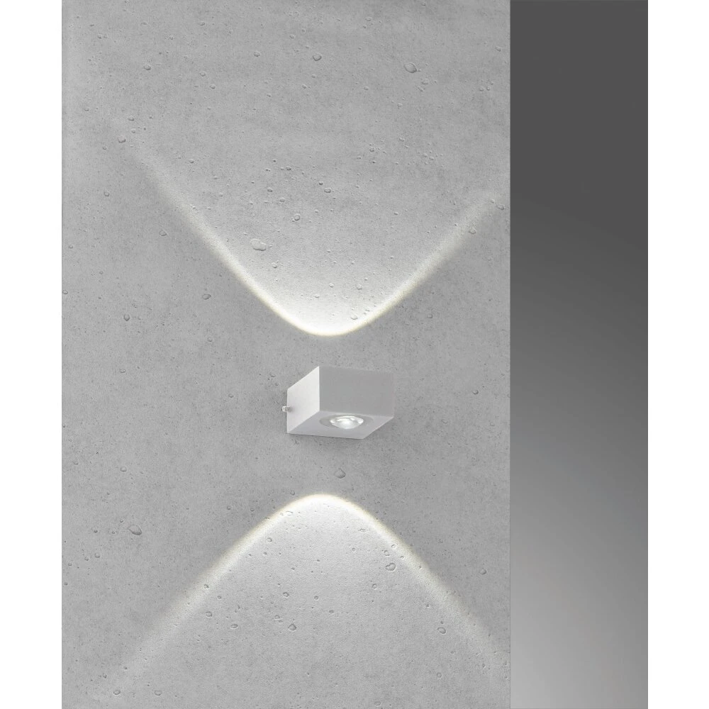 Fischer & Honsel Helsinki AuĂenwandleuchte LED Silber, 2-flammig