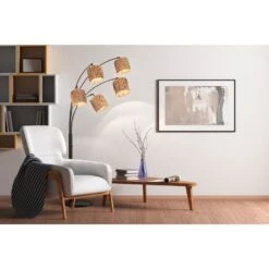 Fischer & Honsel Hyazinthe Stehleuchte Schwarz, 5-flammig