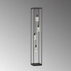 Fischer & Honsel Iska Stehleuchte Schwarz, 4-flammig