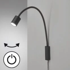 Fischer & Honsel Justi Wandleuchte LED Schwarz, 1-flammig