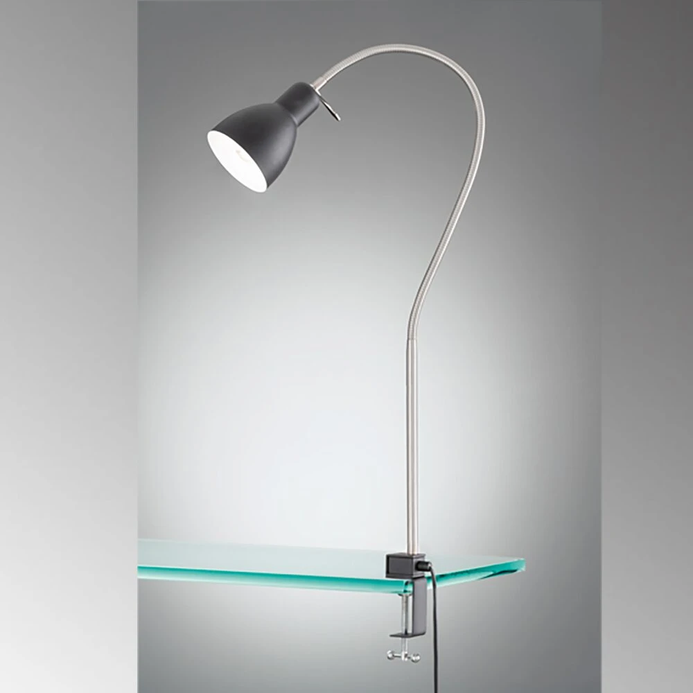 Fischer & Honsel Lolland Klemmleuchte Schwarz, 1-flammig