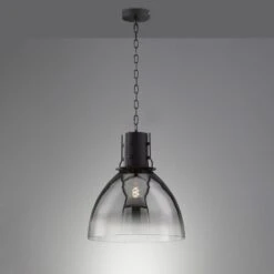 Fischer & Honsel Londo Pendelleuchte Schwarz, 1-flammig