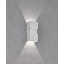 Fischer & Honsel Oslo AuĂenwandleuchte LED Silber, 2-flammig