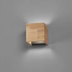 Fischer & Honsel Paloma Wandleuchte LED Holz Hell, 1-flammig