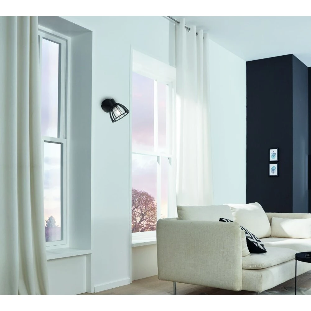 Fischer & Honsel Tilda Wandleuchte Schwarz, 1-flammig – Bild 2