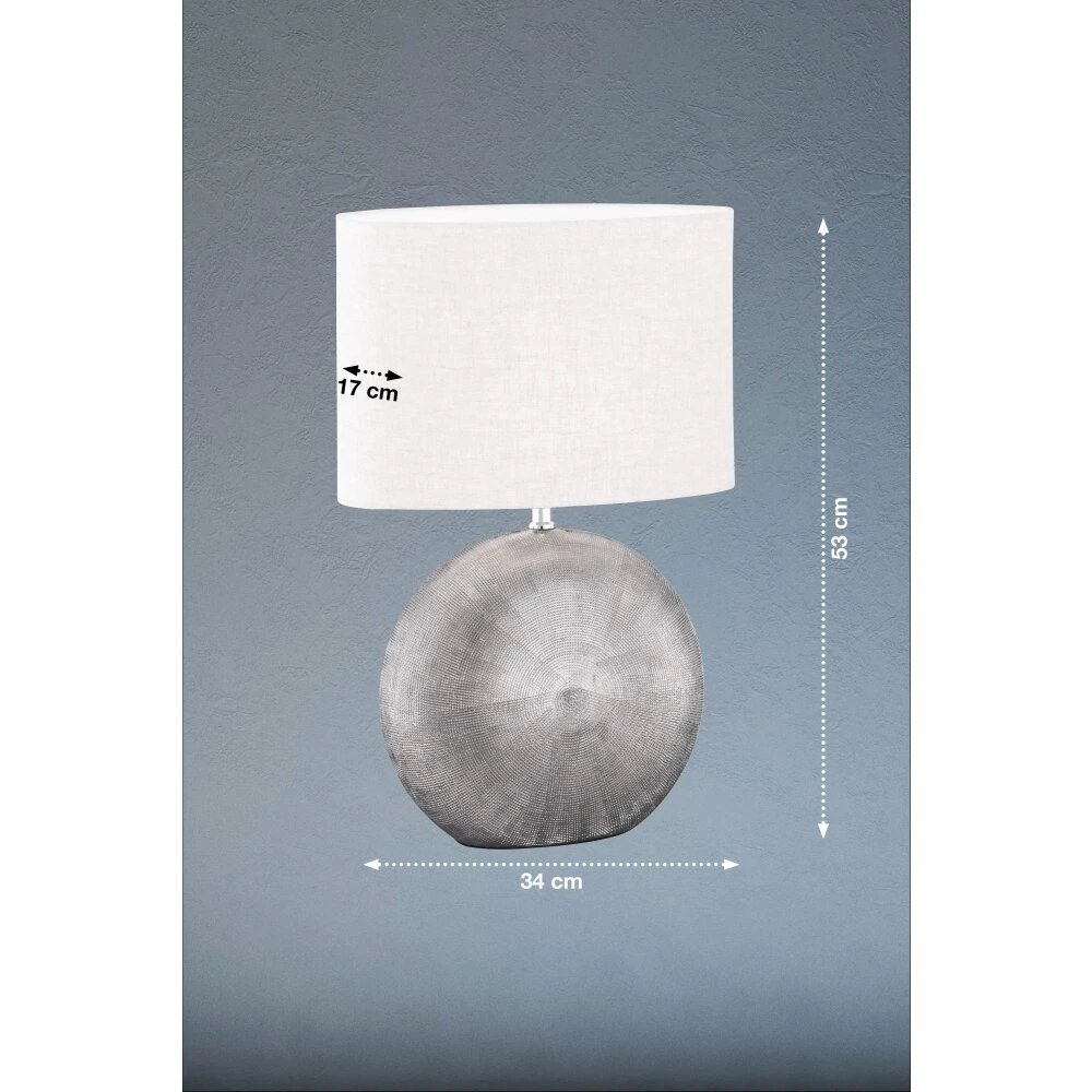 Fischer & Honsel Tobse Tischleuchte Silber, 1-flammig – Bild 3