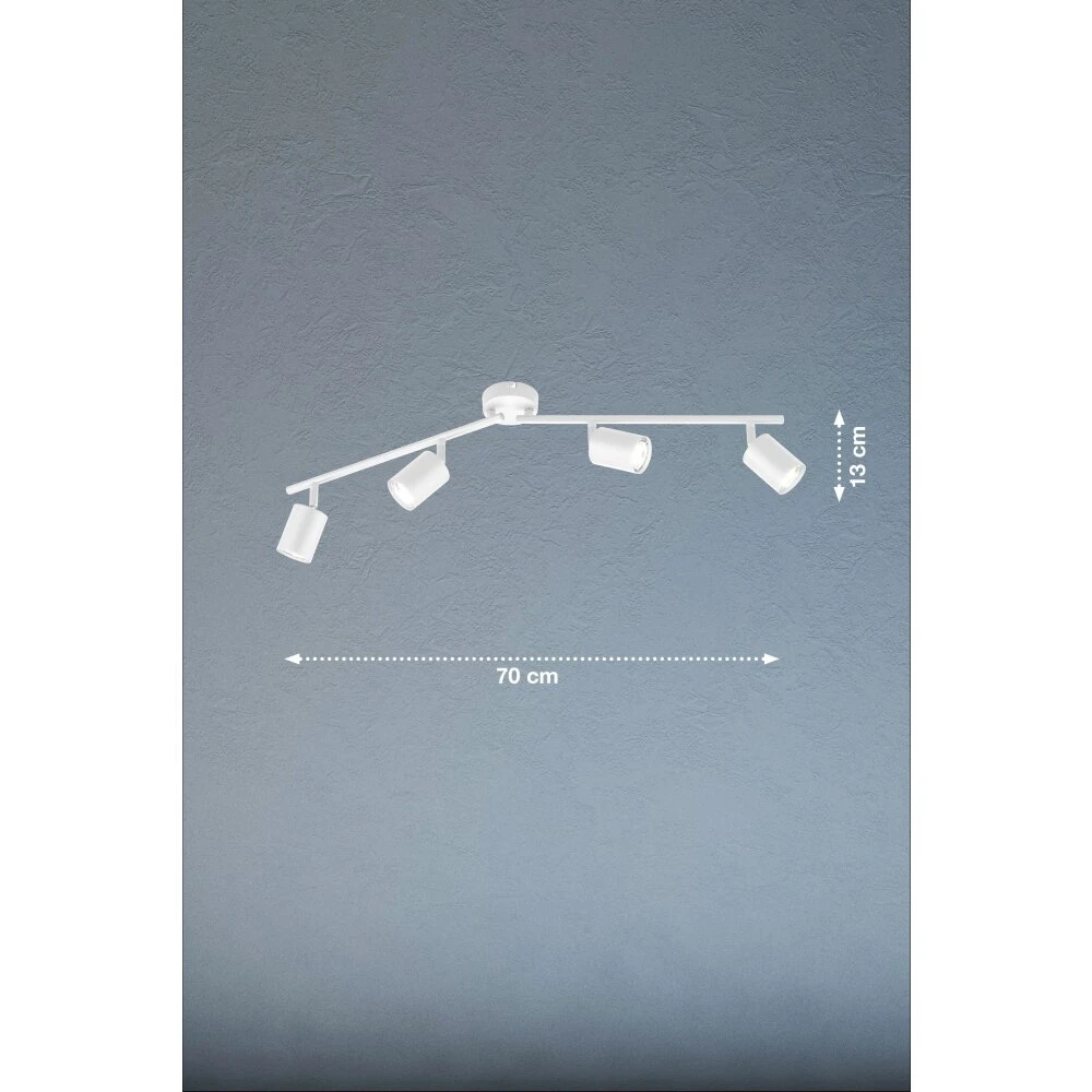 Fischer & Honsel Vano Deckenleuchte Weiß, 4-flammig – Bild 4