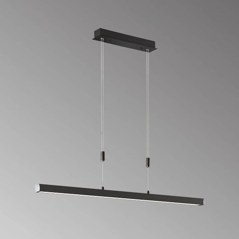 Fischer & Honsel Vito Pendelleuchte LED Schwarz, 1-flammig – Bild 2