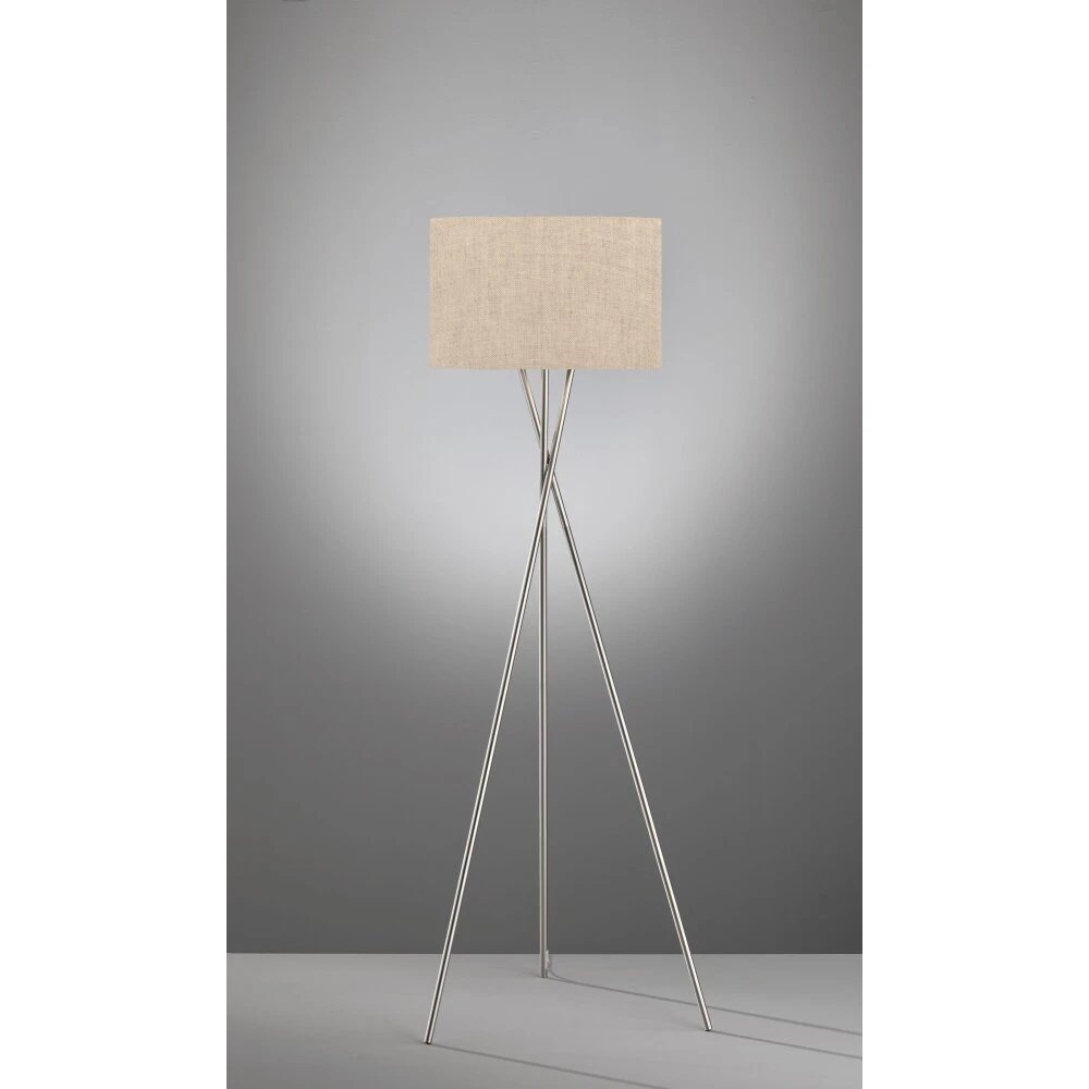 Fischer & Honsel Wotan Stehleuchte Nickel-Matt, 3-flammig