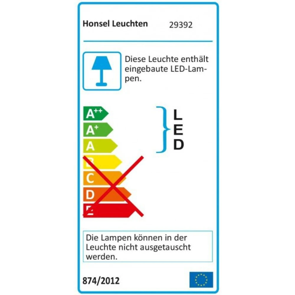 Honsel LAPO Deckenleuchte LED Chrom, Weiß – Bild 6