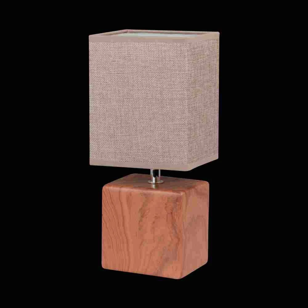 Honsel LOG Tischleuchte Holz Dunkel, 1-flammig